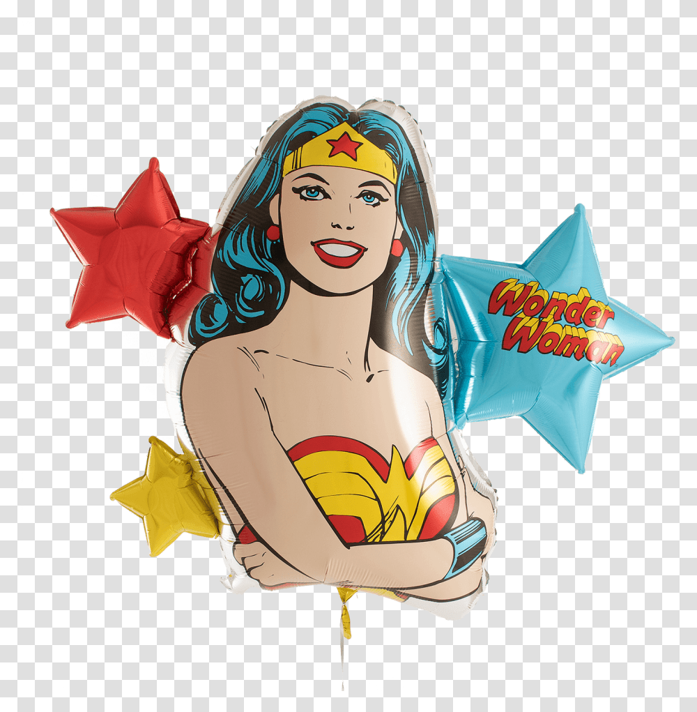 Wonder Woman Supershape Wonder Woman Foil Balloon, Drawing Transparent Png