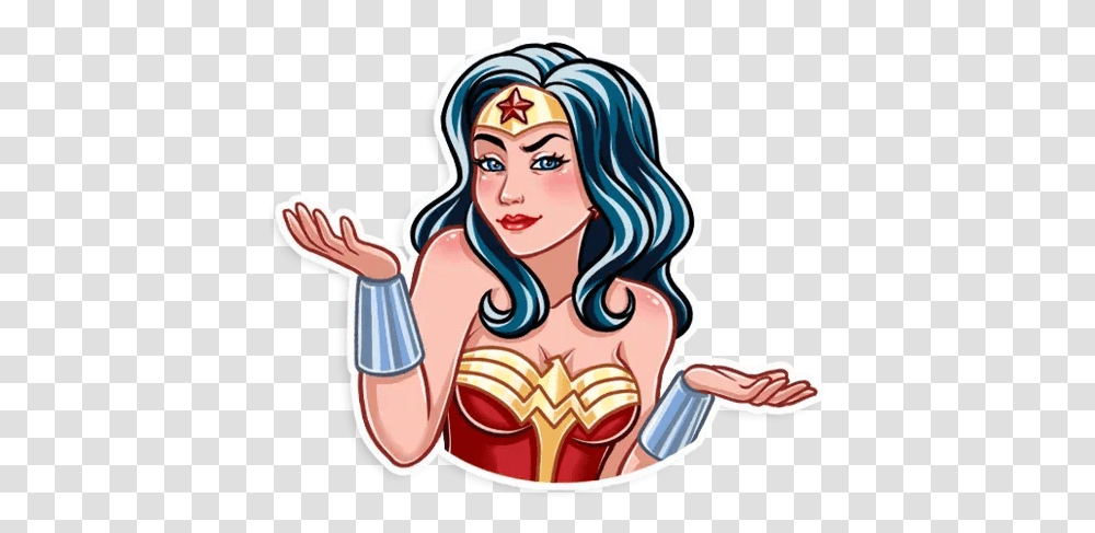 Wonder Woman Whatsapp Stickers Stickers Cloud Wonder Woman Telegram Sticker, Person, Costume, Hand, Arm Transparent Png