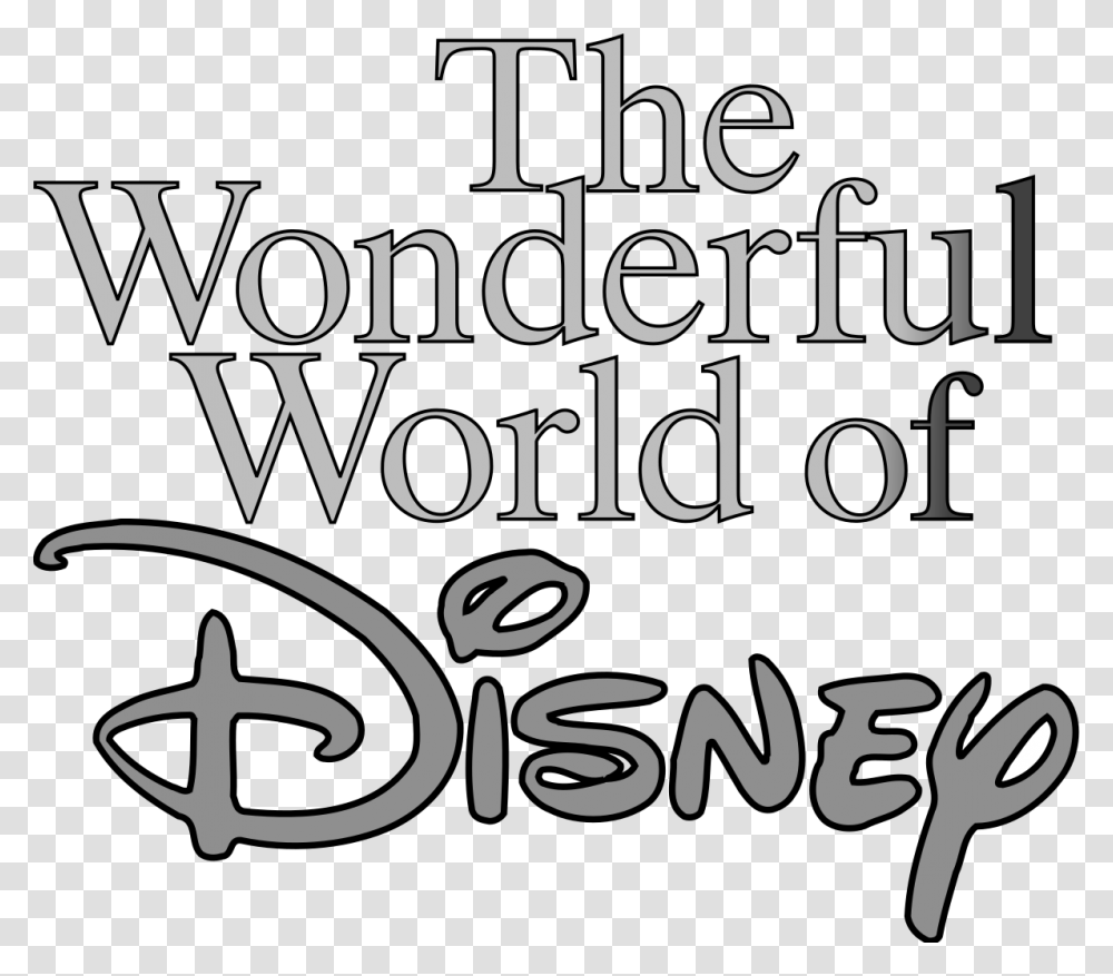 Wonderful World Of Disney Logo, Alphabet, Letter, Handwriting Transparent Png