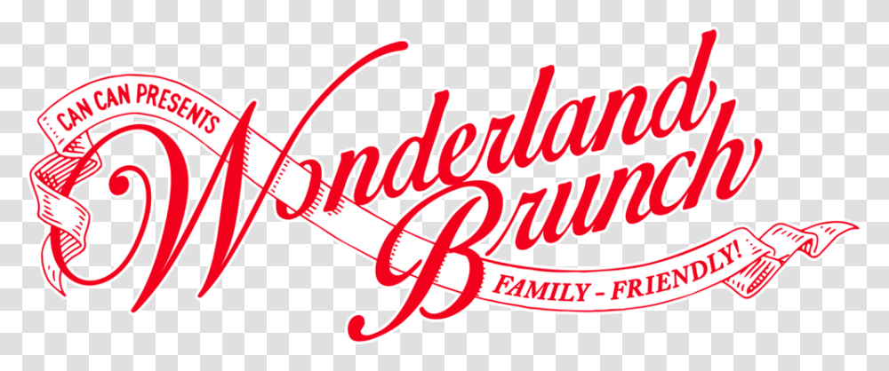 Wonderland Brunch 2019 V2 Red Logo 2 Calligraphy, Label, Alphabet, Dynamite Transparent Png