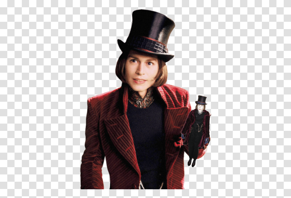 Wonka Charlie And The Chocolate Factory, Person, Coat, Overcoat Transparent Png