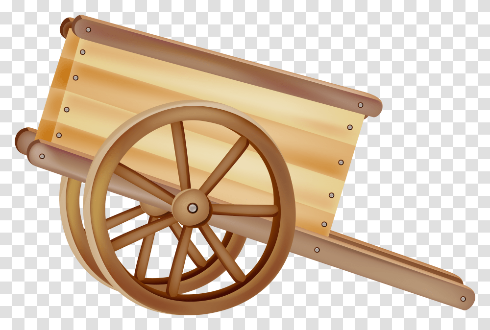 Wood Clipart Wooden Cart Clipart, Wheel, Machine, Transportation, Vehicle Transparent Png