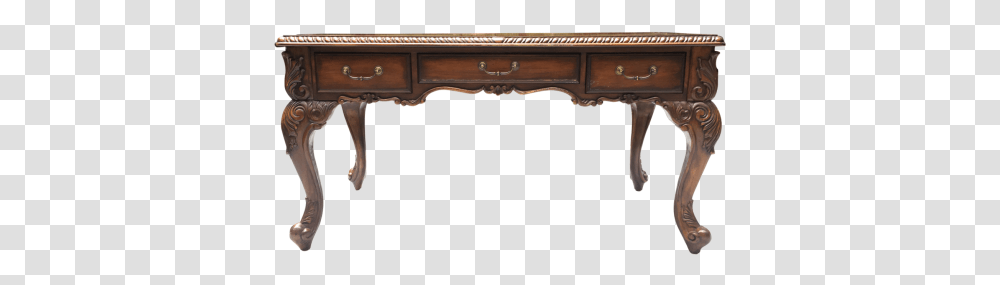 Wood Desk Seven Seas By Hooker Furniture Carved Wooden Desk, Table, Indoors, Gun, Weapon Transparent Png