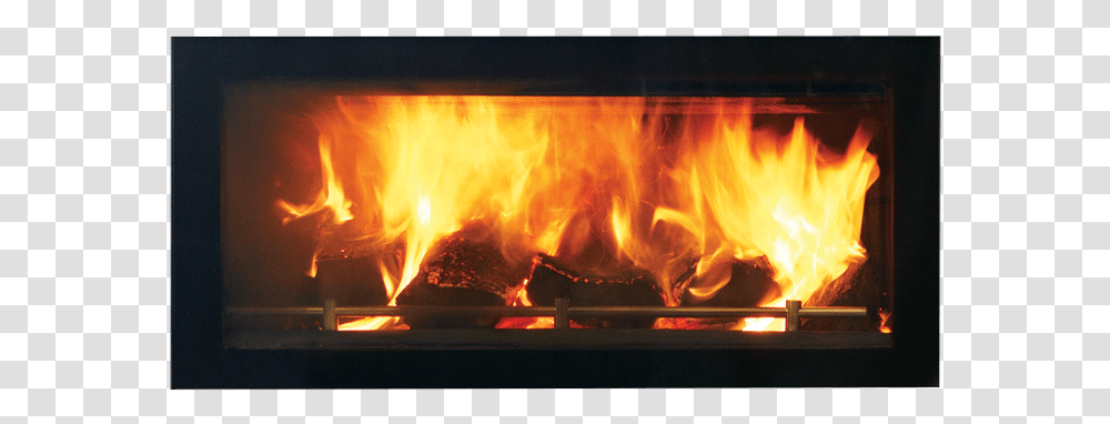 Wood Fire Firebed Built In Wood Fireplace Nz, Indoors, Hearth, Bonfire, Flame Transparent Png
