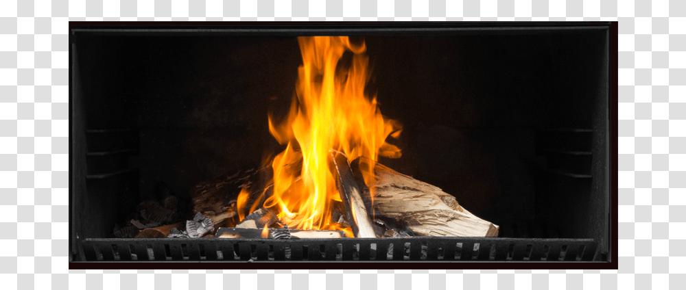 Wood Fire Hearth, Bonfire, Flame, Fireplace, Indoors Transparent Png
