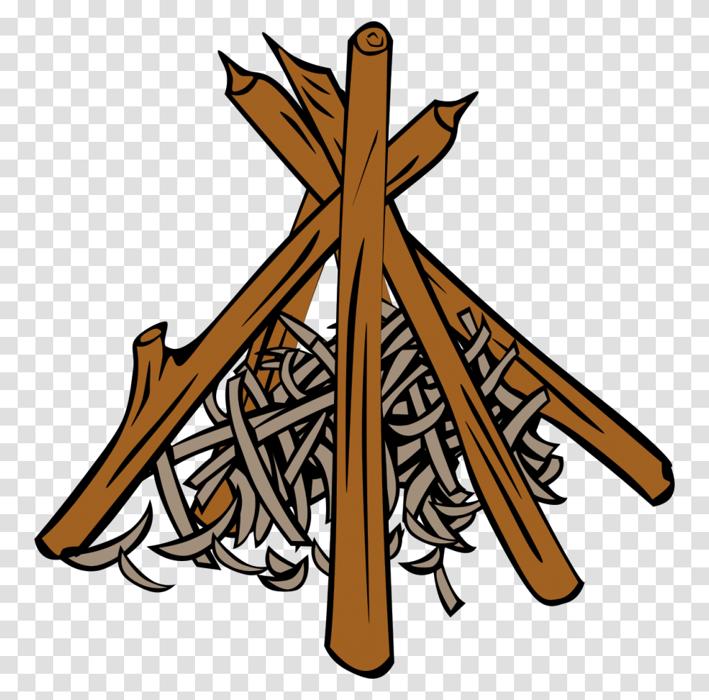 Wood For Outdoor Fire Vector Image Unlit Campfire Clipart, Text, Handwriting, Symbol, Arrow Transparent Png