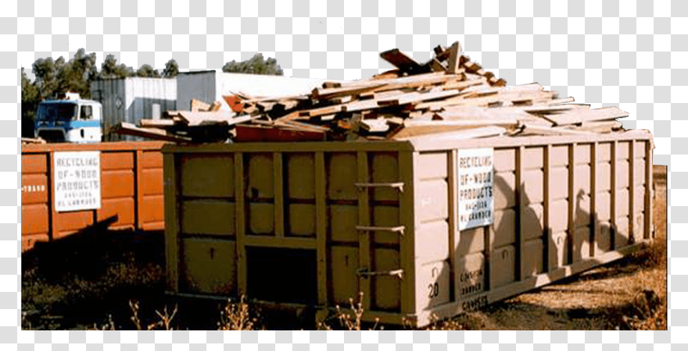 Wood In A Dumpster, Shipping Container, Transportation, Vehicle, Gate Transparent Png