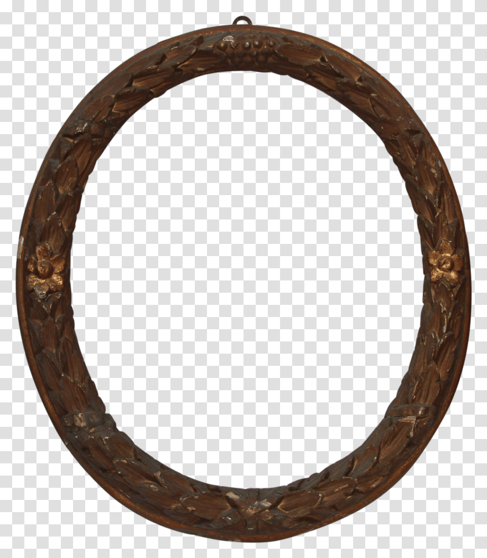 Wood Oval Frame, Horseshoe, Rust Transparent Png