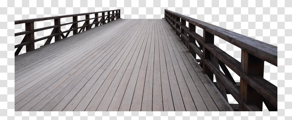 Wood Plank Bridge, Deck, Porch, Railing, Path Transparent Png