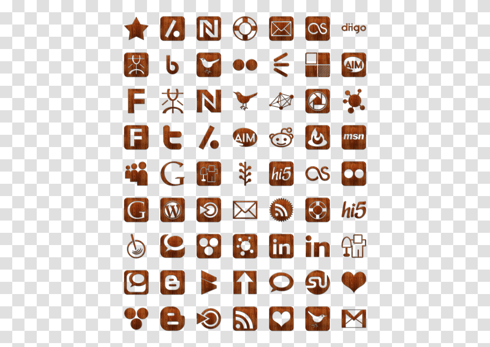Wood Social Networking Icon Pack By Webtreatsetc, Alphabet, Word Transparent Png