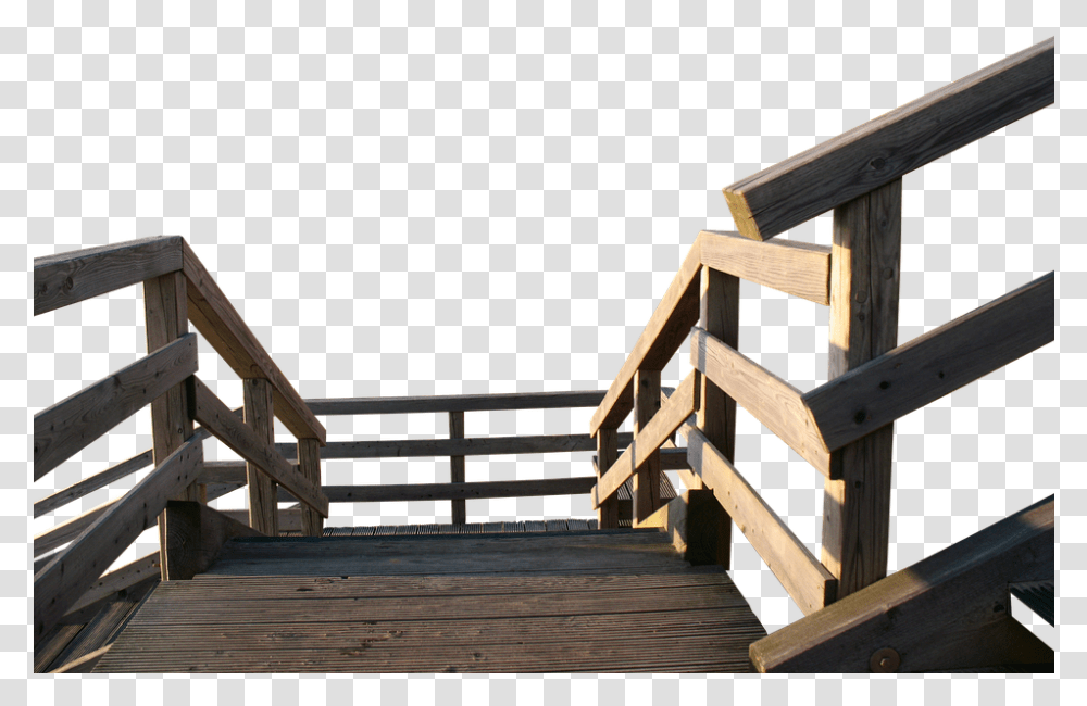 Wood Stairs Stairs Gradually Emergence Staircase Stairs, Handrail, Banister, Boardwalk, Bridge Transparent Png