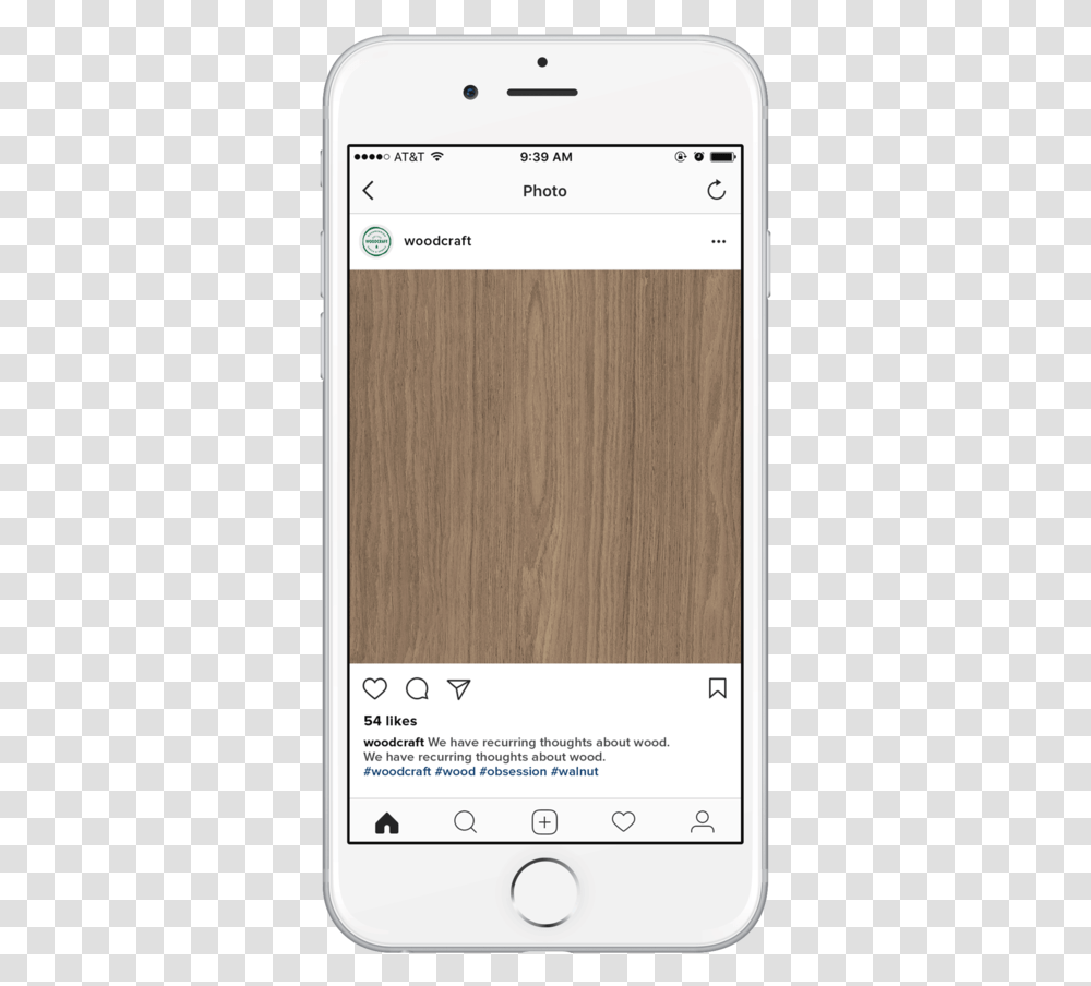 Woodcraft Social Instagramfeed Postwalnut Iphone, Mobile Phone, Electronics, Tabletop, Furniture Transparent Png