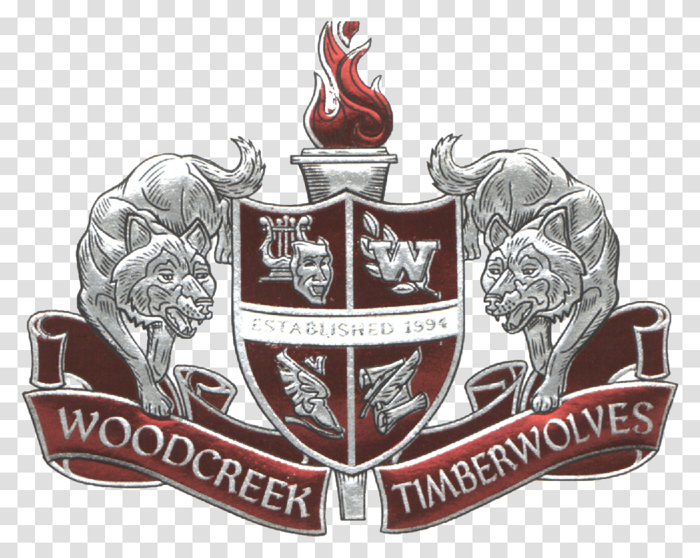 Woodcreek High School Logo, Trademark, Emblem, Light Transparent Png