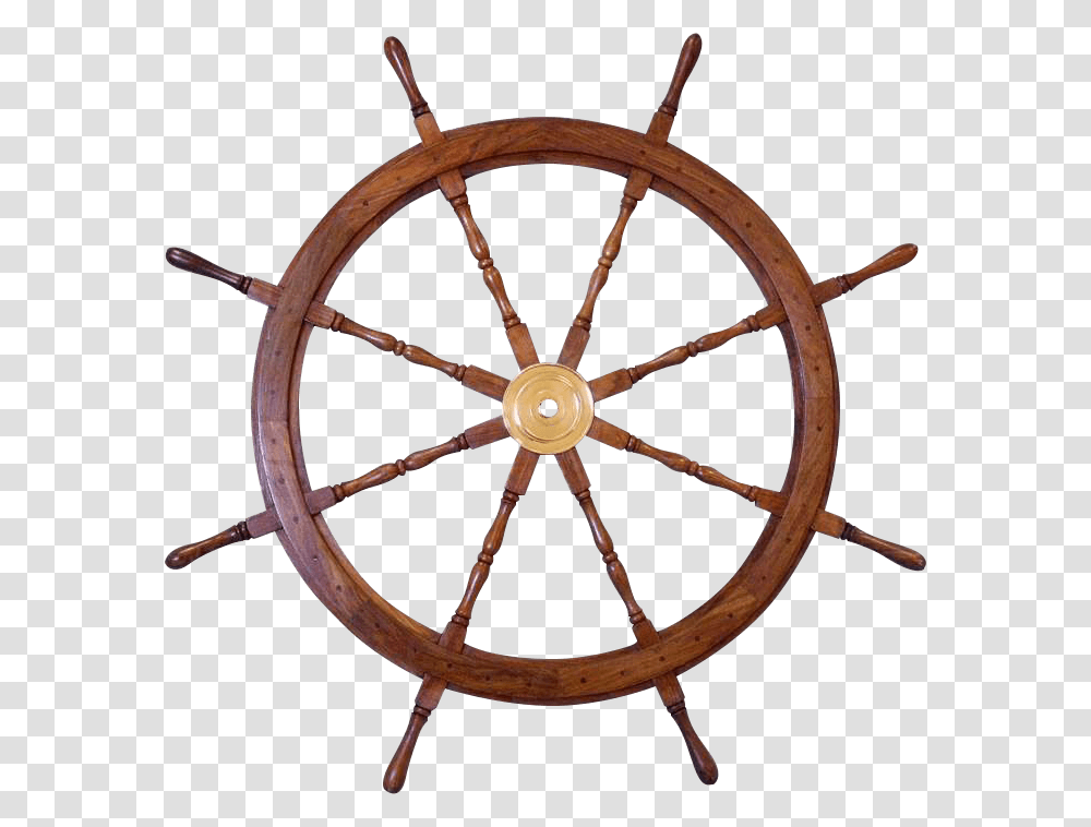 Wooden 48 Inch Ship Wheel Ship Wooden Steering Wheel, Bow Transparent Png
