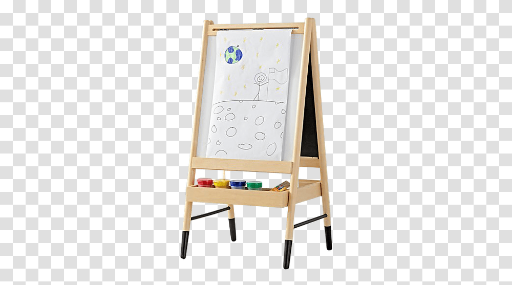 Wooden Art Easel Folding Chair, White Board Transparent Png