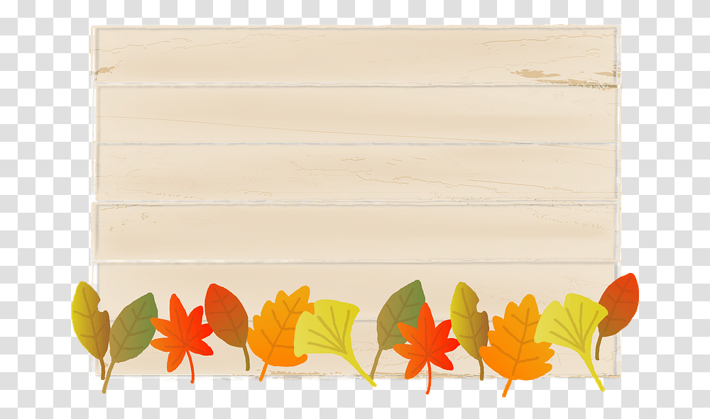 Wooden Board Autumn Leaves Clipart Wooden Board Clipart, Leaf, Plant, Vegetation, Green Transparent Png
