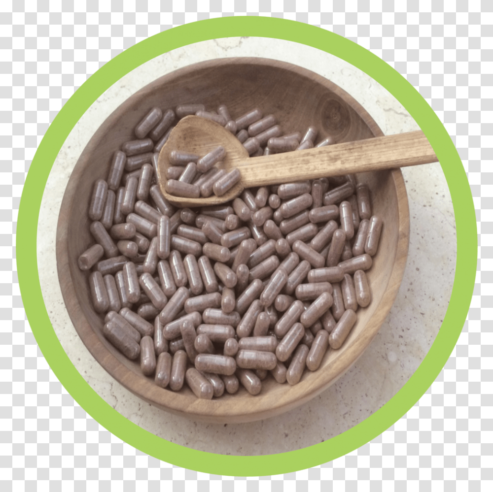 Wooden Bowl Of Pills Wood, Food, Cutlery, Spoon, Plant Transparent Png