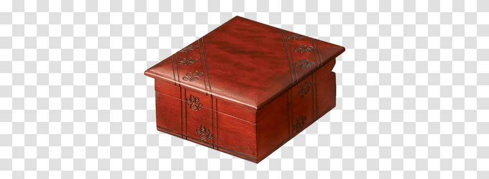 Wooden Box With Paw Prints Box, Treasure, Crate, Cabinet Transparent Png