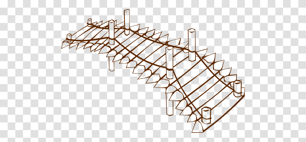 Wooden Bridge Clip Art, Rope Bridge, Suspension Bridge, Building, Utility Pole Transparent Png