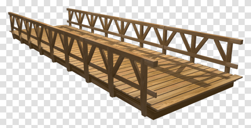 Wooden Bridge Simple Timber Truss Bridge, Machine, Boardwalk, Building, Ramp Transparent Png