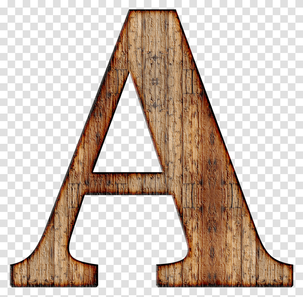 Wooden Capital Letter A Wooden Letter A Background, Triangle, Axe, Tool, Cross Transparent Png