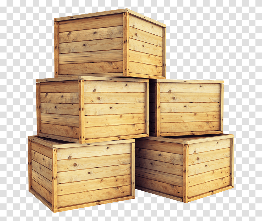 Wooden Cargo, Box, Crate Transparent Png