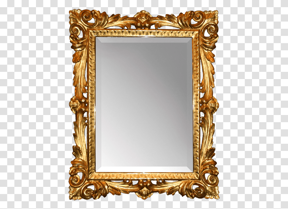Wooden Carving Frame, Mirror, Lamp, Painting Transparent Png