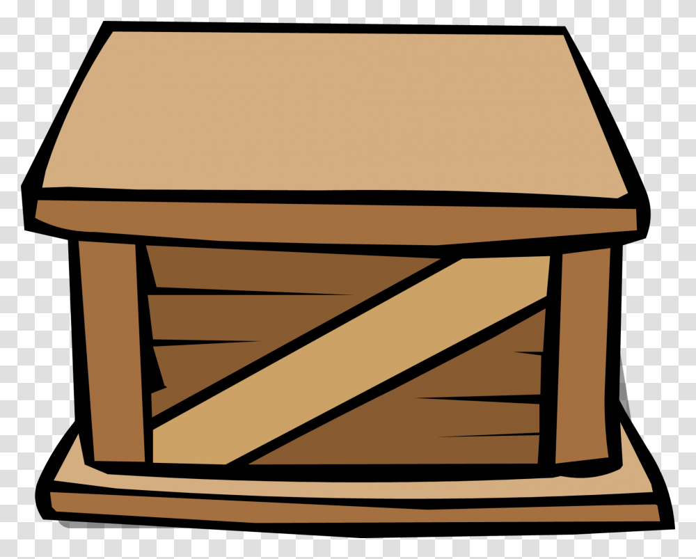 Wooden Club Penguin Wiki Crate Clipart, Furniture, Coffee Table, Box, Drawer Transparent Png