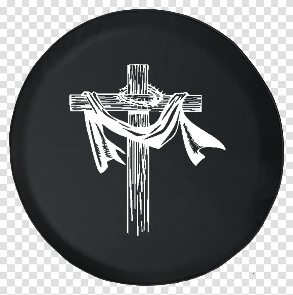 Wooden Cross Religion Crucifix Crown Wood Cross With Thorn Crown, Lamp, Symbol, Logo, Trademark Transparent Png