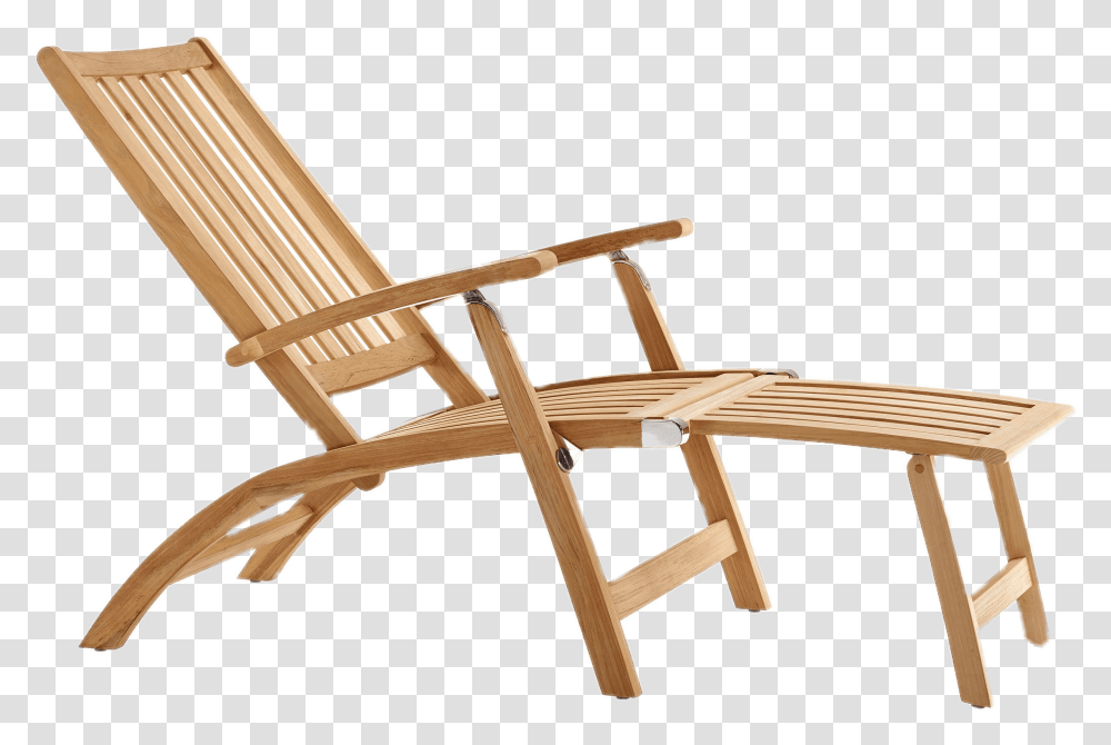 Wooden Deckchair With Foot Rest Chaises Longues, Furniture, Plywood, Rocking Chair Transparent Png