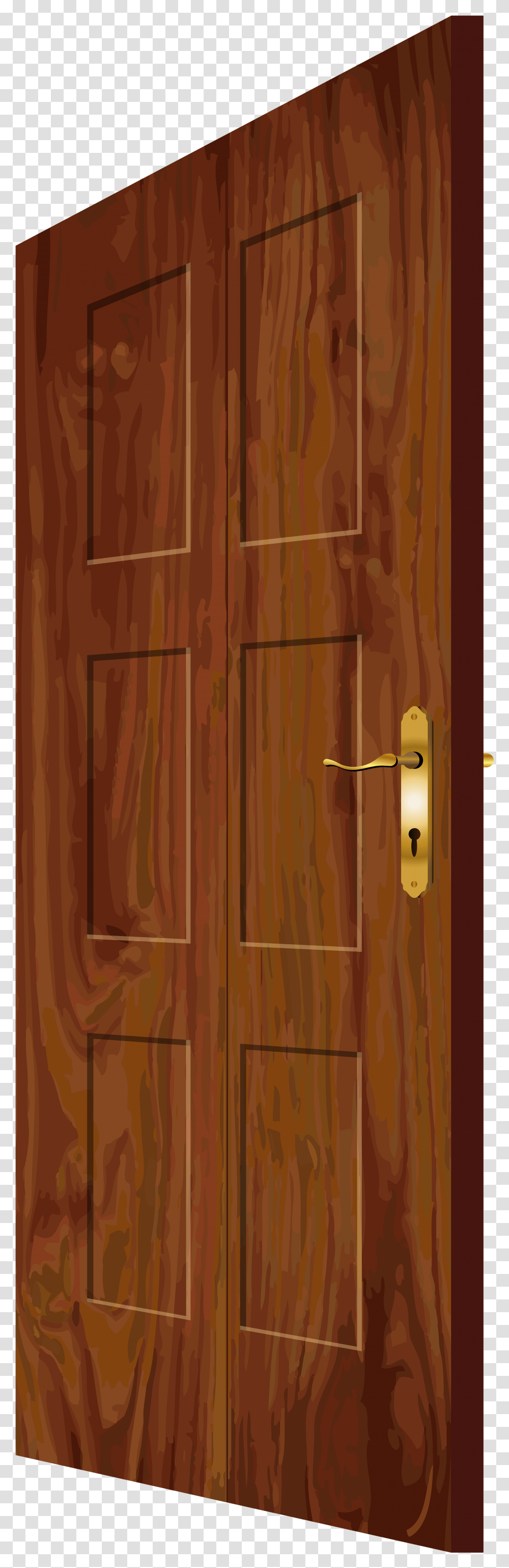 Wooden DoorTitle Wooden Door Wooden Door Clipart, Handle, Furniture, Hardwood Transparent Png