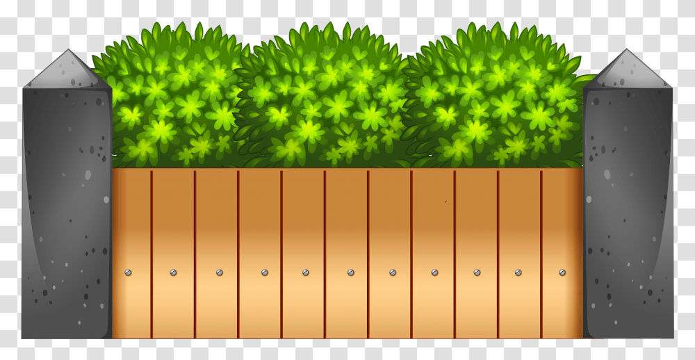 Wooden Fence Clipart, Green, Leaf, Plant, Gate Transparent Png