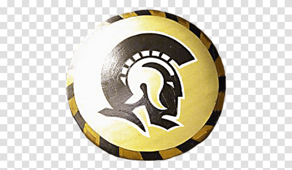 Wooden Gold Trojan Warrior Shield Ualr Trojans Clipart Ualr Trojans, Symbol, Soccer Ball, Football, Team Sport Transparent Png