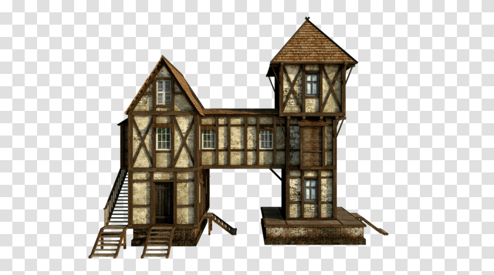 Wooden House Free Download Middle Ages Wood House, Housing, Building, Nature, Outdoors Transparent Png