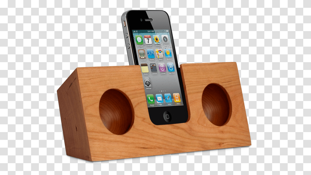 Wooden Iphone Passive Amplifier, Mobile Phone, Electronics, Cell Phone, Ipod Transparent Png