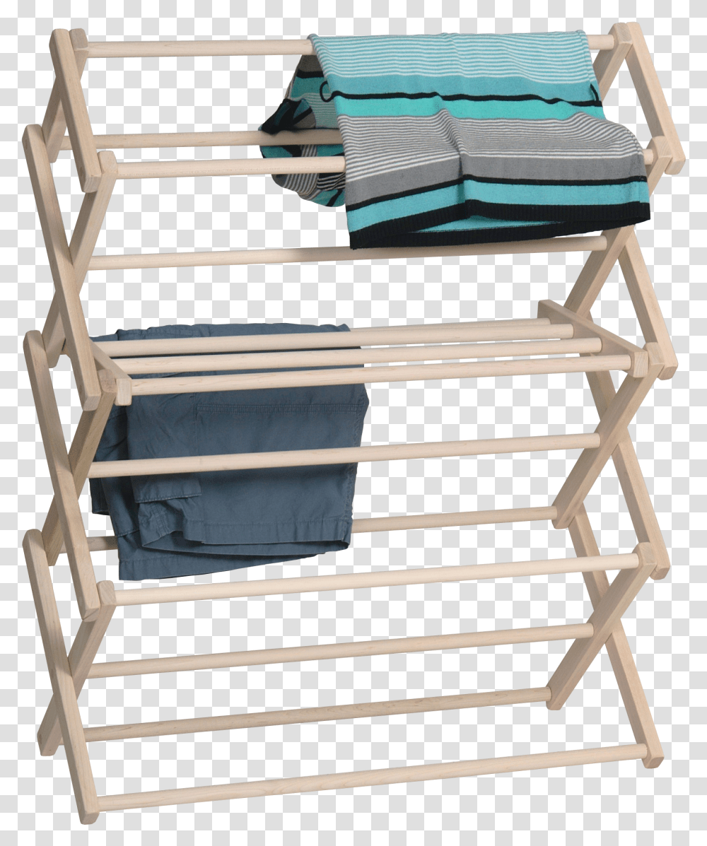 Wooden Ladder Clothes Horse, Staircase, Furniture, Drying Rack, Crib Transparent Png