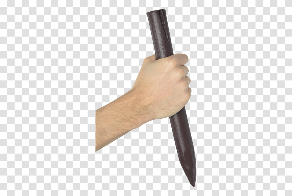 Wooden Larp Stake Utility Knife, Hand, Person, Human, Stick Transparent Png