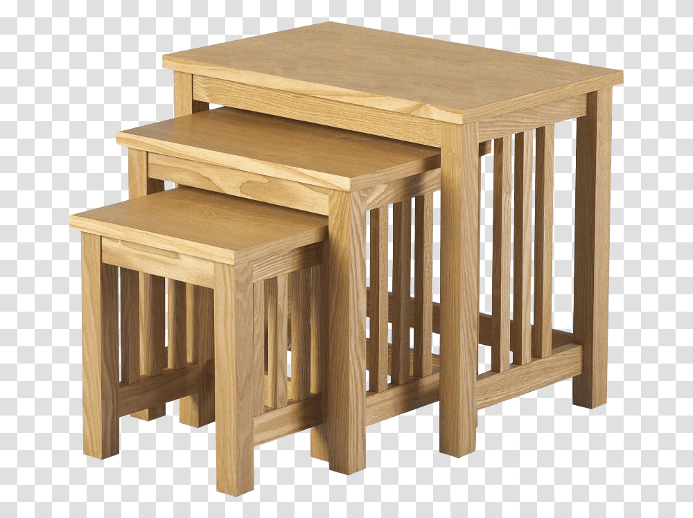 Wooden Nest Of Tables Background Furniture Images With No Background, Crib, Chair, Bed, Bar Stool Transparent Png