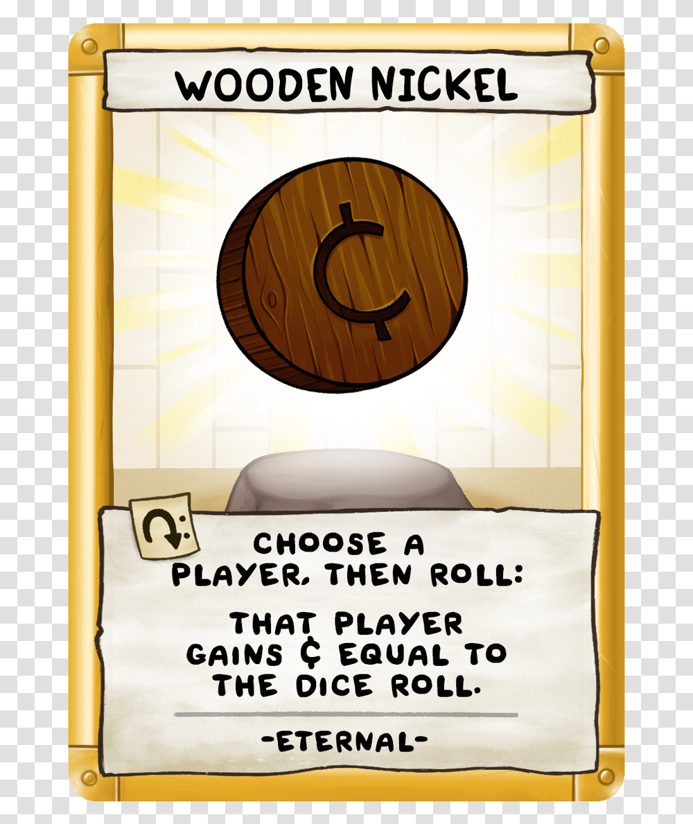 Wooden Nickel Binding Of Isaac Four Souls Loot Card, Interior Design, Indoors, Room Transparent Png