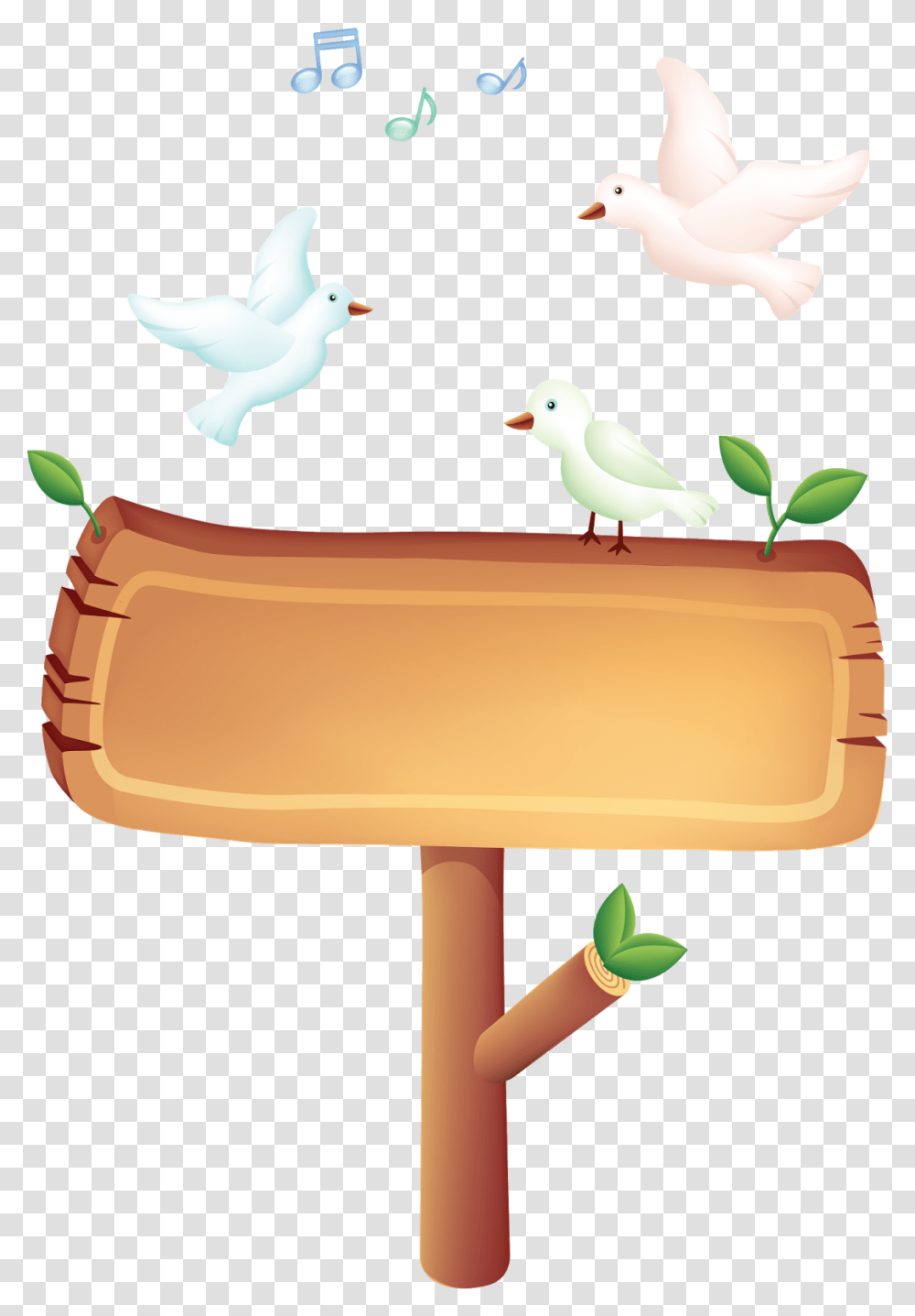 Wooden Panel Cartoon, Bird, Animal, Lamp Transparent Png