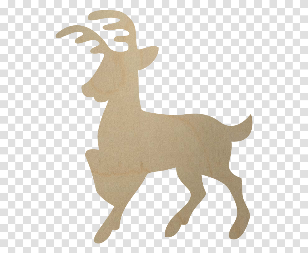 Wooden Reindeer Cutout Shape Elk, Mammal, Animal, Wildlife Transparent Png