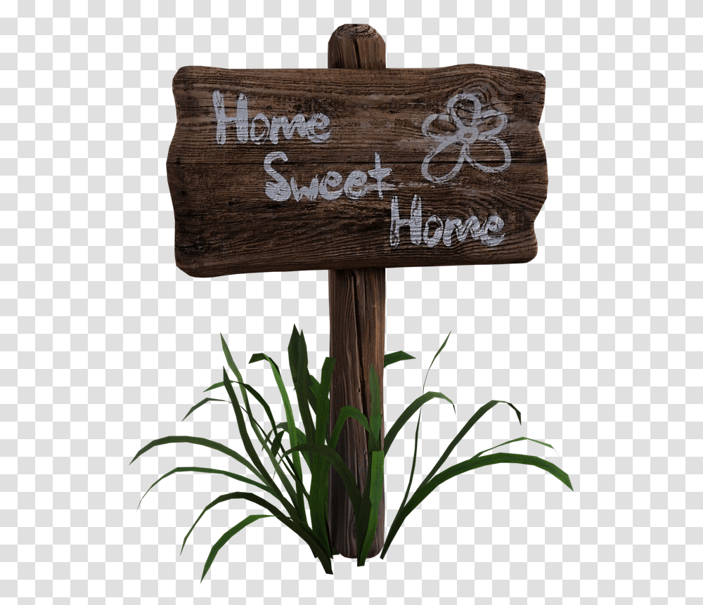Wooden Sign, Plant, Flower, Cross Transparent Png