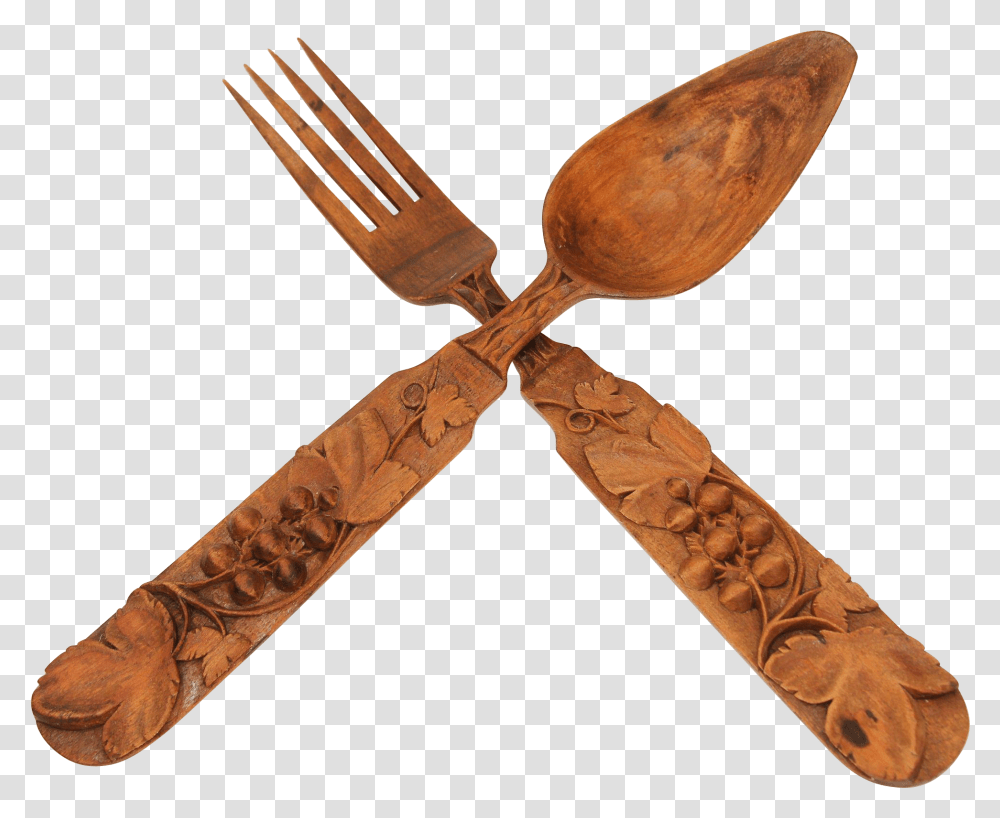 Wooden Spoon Clipart Freeuse Library Wooden Fork And Spoon, Cutlery, Axe, Tool Transparent Png