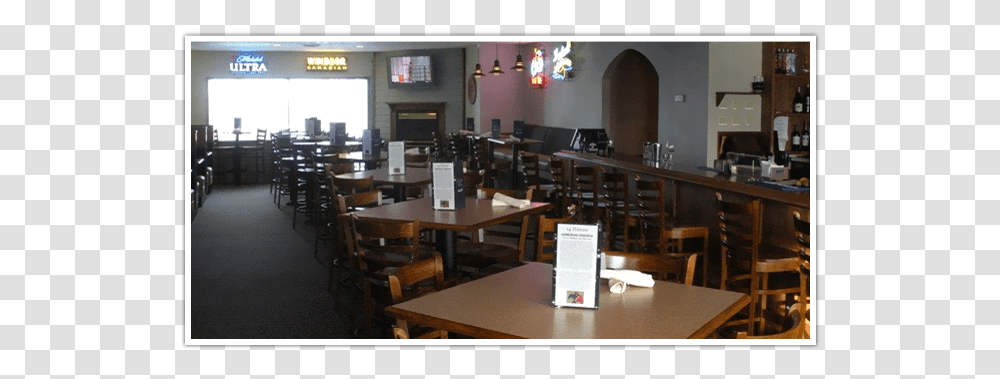 Wooden Tables And Chairs Inside An Establishment Table, Furniture, Restaurant, Plywood, Indoors Transparent Png