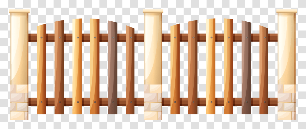 Wooden Yard Fence Clipart Gate And Fence Clipart, Picket, Railing Transparent Png