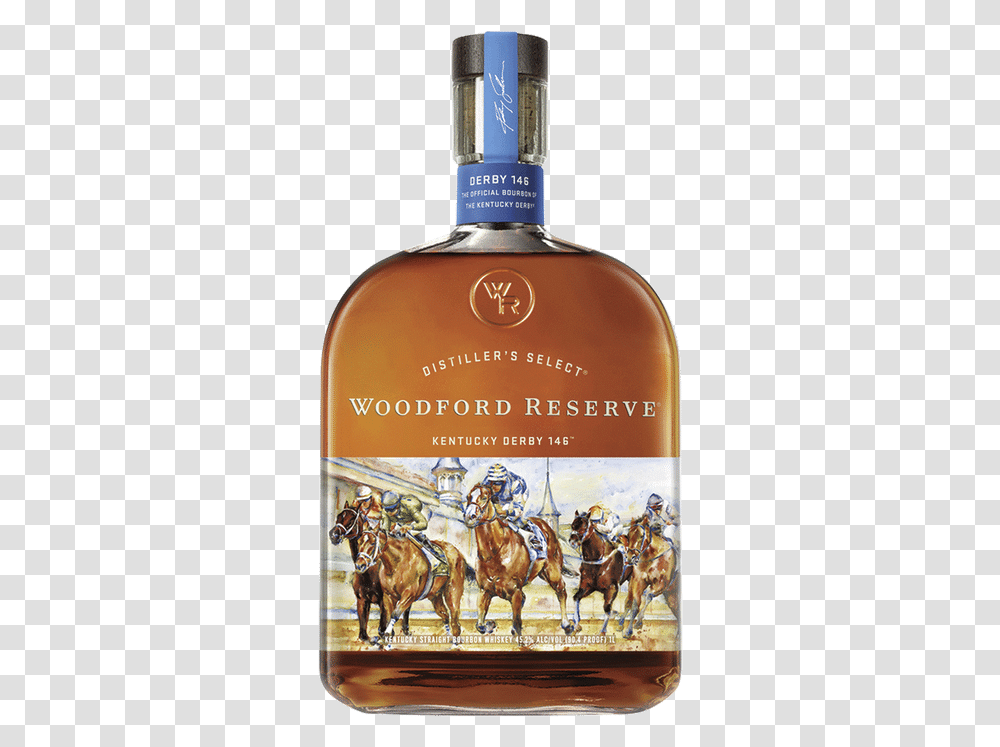Woodford Reserve Derby Bottle Whisky Bourbon Woodford Reserve, Liquor, Alcohol, Beverage, Drink Transparent Png