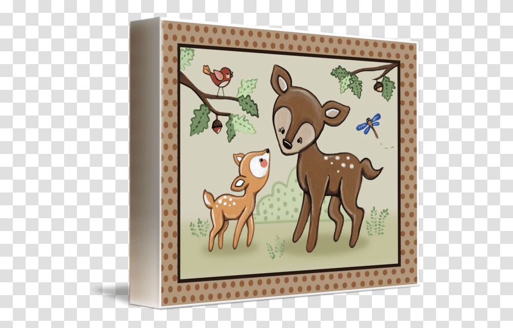 Woodland Creature Nursery Cartoon, Antelope, Wildlife, Mammal, Animal Transparent Png