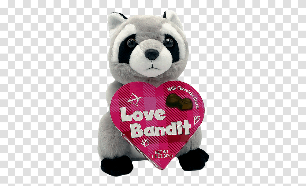 Woodland Plush Raccoon With Chocolate Heart Box Frankford Racoon, Toy, Teddy Bear, Giant Panda, Wildlife Transparent Png