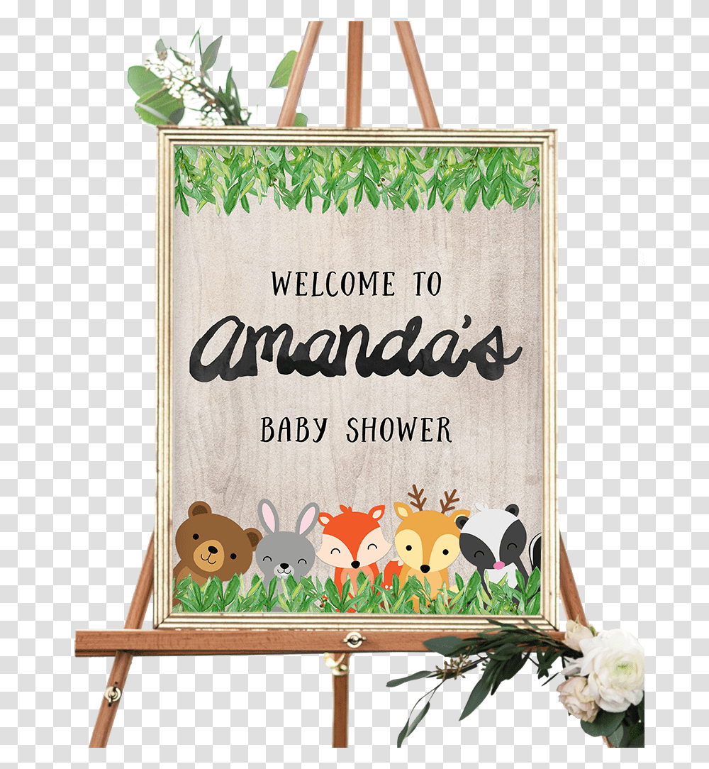 Woodland Welcome Sign Wedding Welcomes Sign Idea, Bag, Giant Panda, Animal Transparent Png