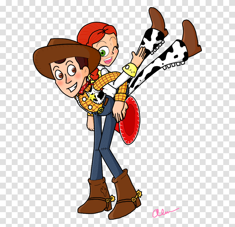 Woody E Jessie Woody And Jessie Cartoon, Person, Costume, Duel Transparent Png